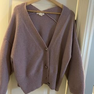 Lovely lavender cardigan with jewel buttons